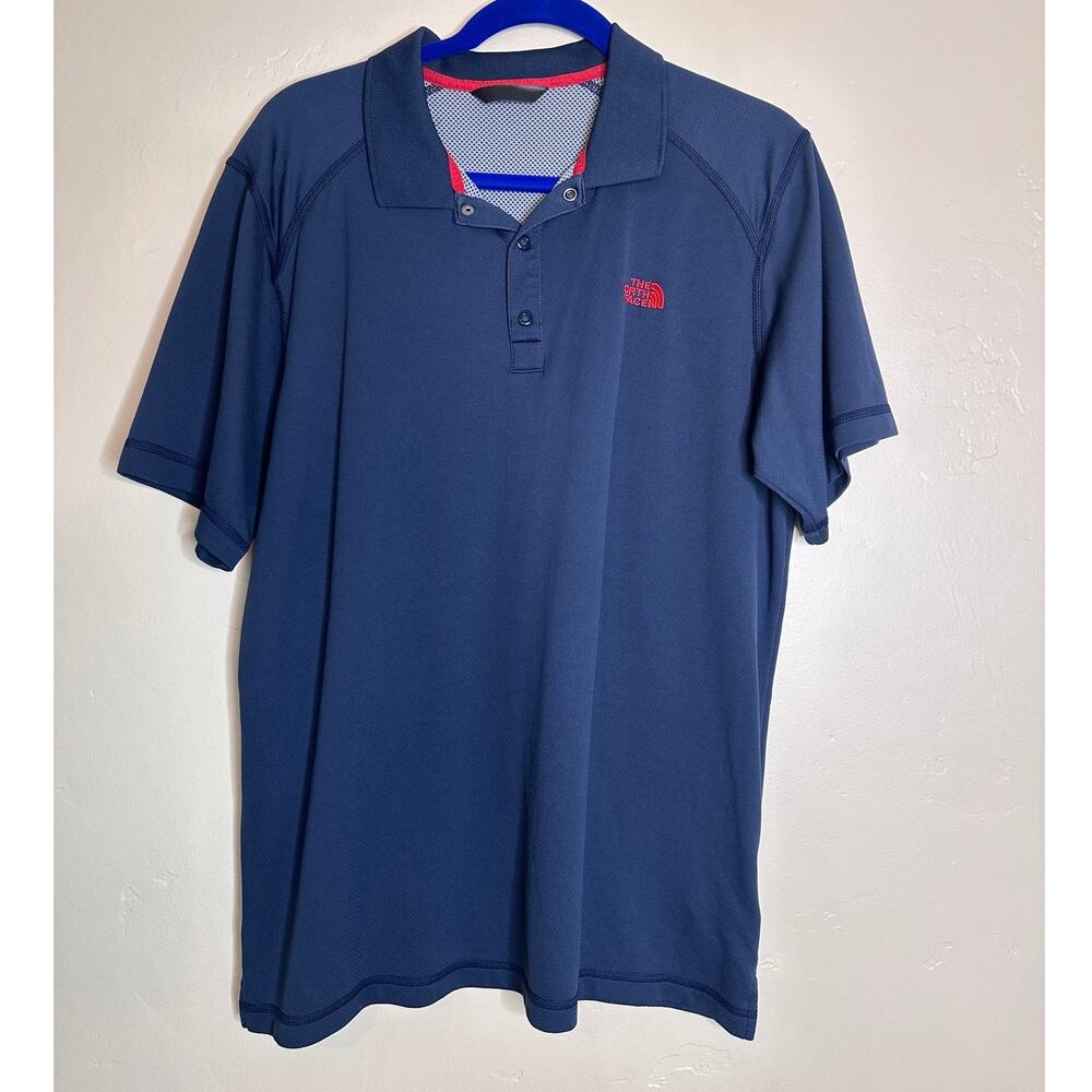 Men's The North Face TNF Dark Navy Blue and Red Polo